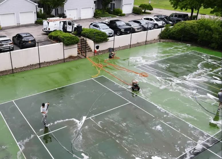 Tallmadge Power Washing professional cleaning outdoor surfaces at Tallmadge property
